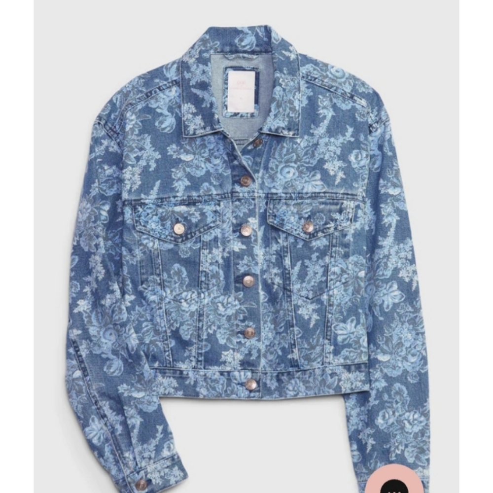 Gap x LoveShackFancy Floral Icon Denim Jacket